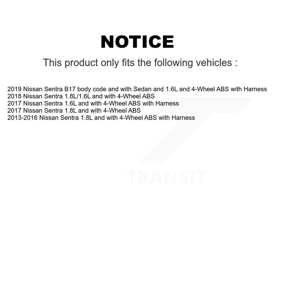 Front ABS Wheel Speed Sensor SEN-2ABS0930 For Nissan Sentra