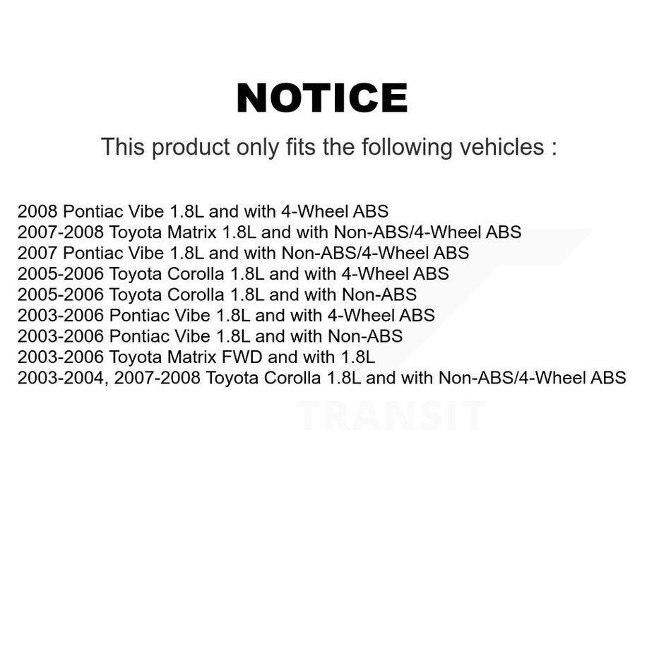Rear ABS Wheel Speed Sensor Wiring Harness SEN-2ABS0938 For Toyota Corolla Matrix Pontiac Vibe