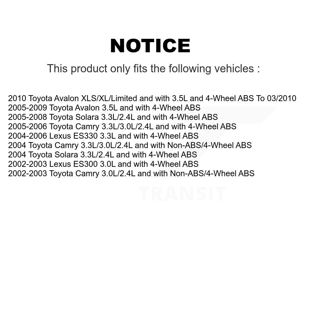Rear Left ABS Wheel Speed Sensor Wiring Harness SEN-2ABS0956 For Toyota Camry Lexus Solara Avalon