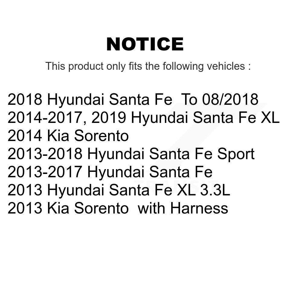 Front Left ABS Wheel Speed Sensor SEN-2ABS1003 For Hyundai Santa Fe Sport Kia Sorento XL