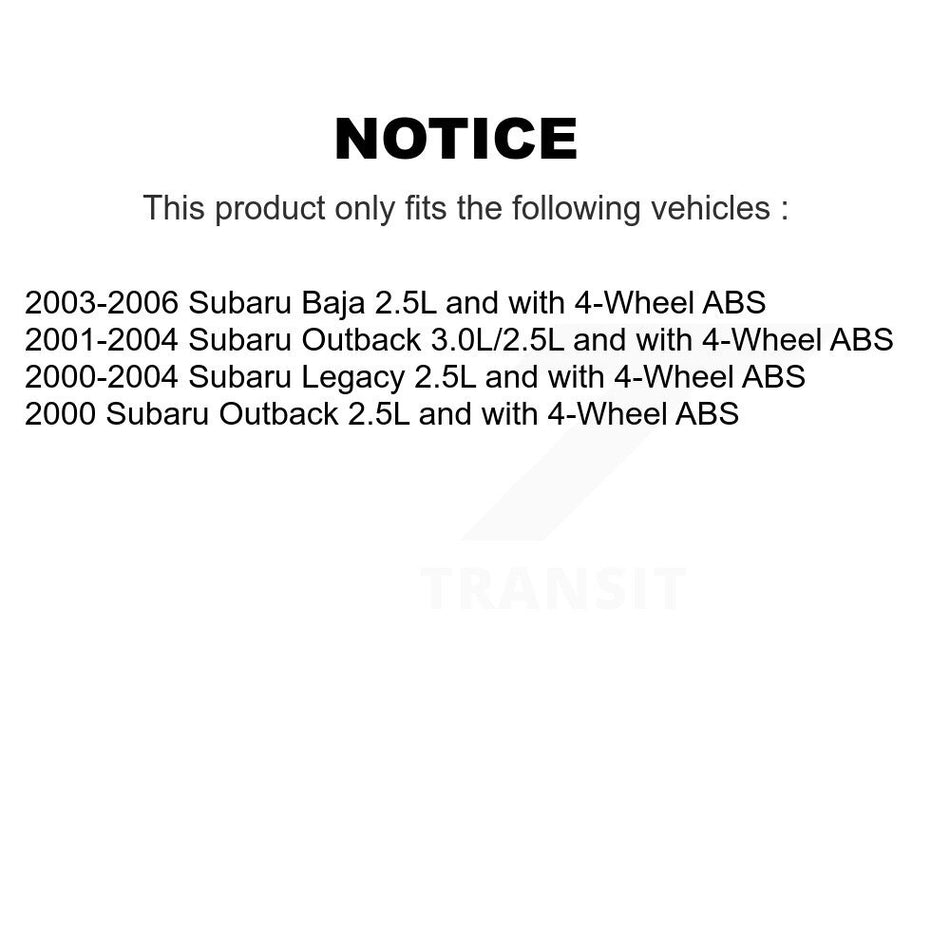 Rear Left ABS Wheel Speed Sensor SEN-2ABS1107 For Subaru Outback Legacy Baja