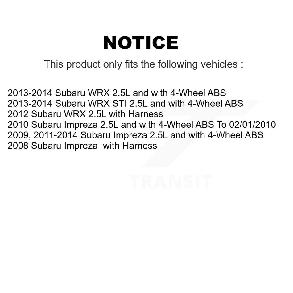 Rear Left ABS Wheel Speed Sensor SEN-2ABS1115 For Subaru Impreza WRX STI