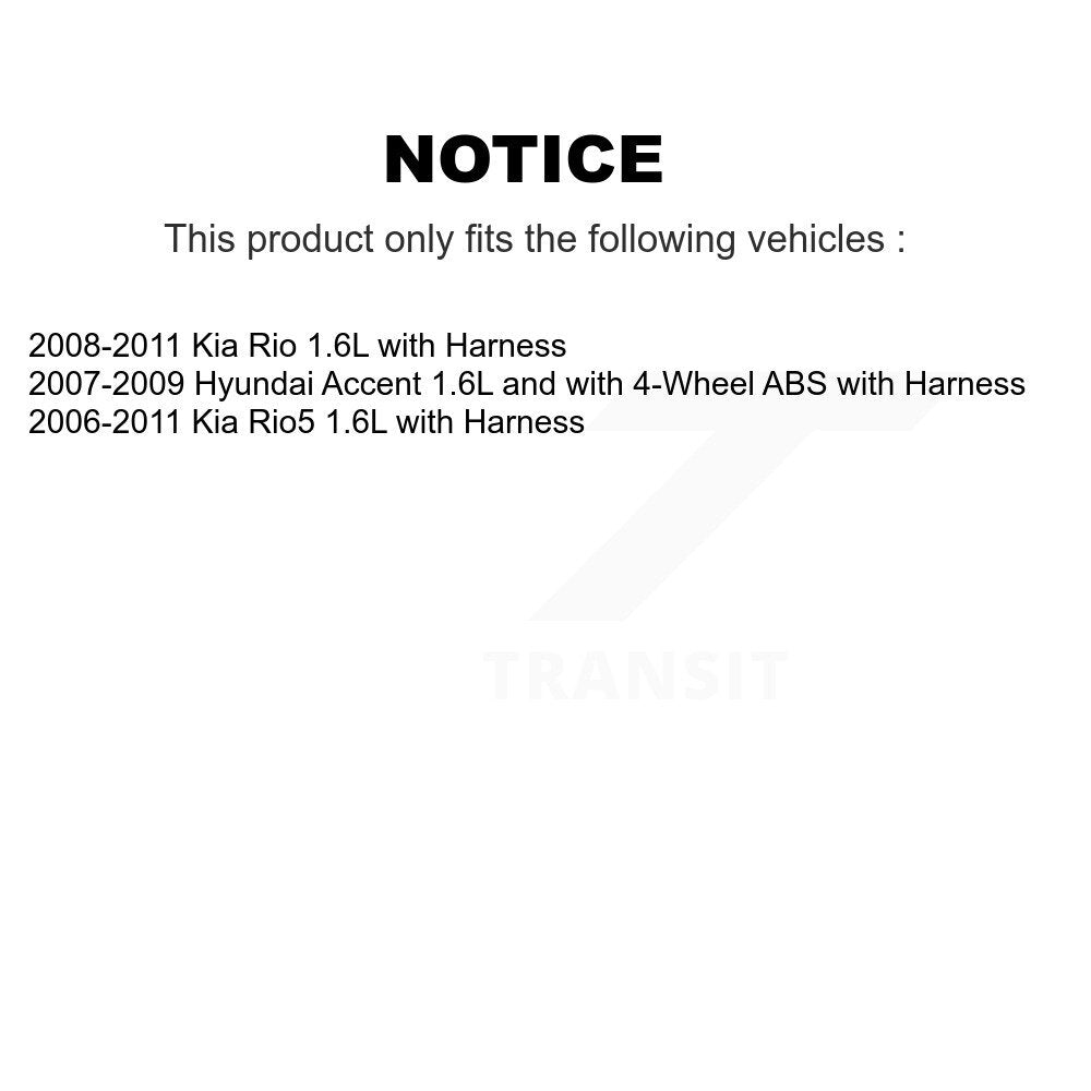 Front Right ABS Wheel Speed Sensor SEN-2ABS1284 For Hyundai Accent Kia Rio5 Rio with Harness