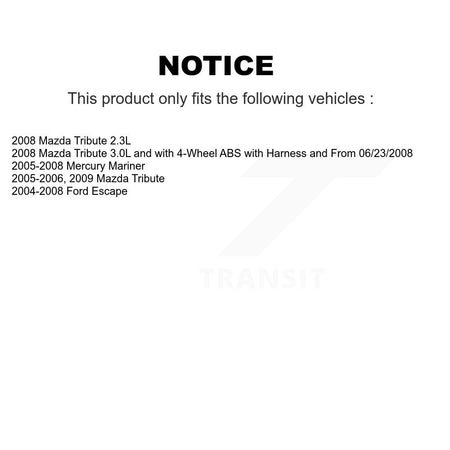 Rear Left ABS Wheel Speed Sensor SEN-2ABS1318 For Ford Escape Mazda Tribute Mercury Mariner