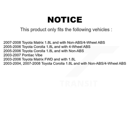 Rear Left ABS Wheel Speed Sensor Wiring Harness SEN-2ABS1342 For Toyota Corolla Matrix Pontiac Vibe