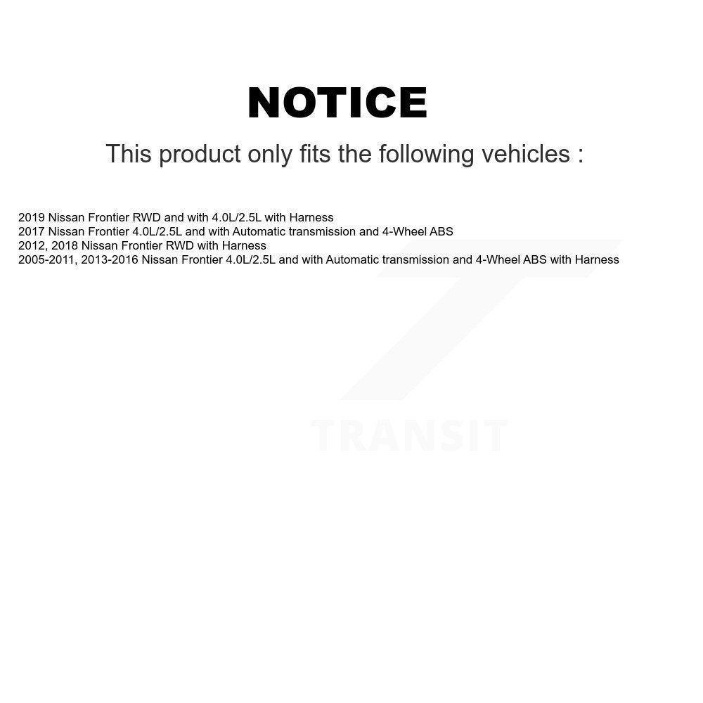 Rear Right ABS Wheel Speed Sensor SEN-2ABS1383 For Nissan Frontier