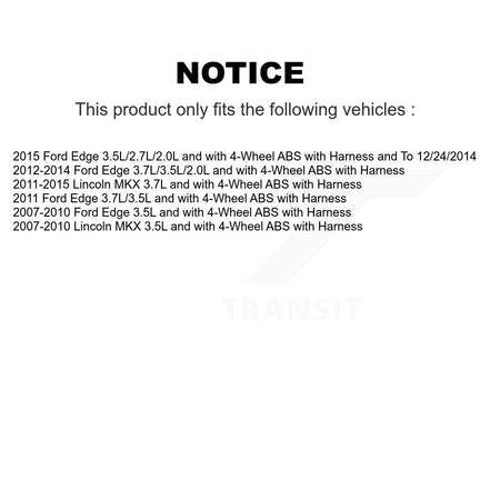 Front Left ABS Wheel Speed Sensor SEN-2ABS1435 For Ford Edge Lincoln MKX