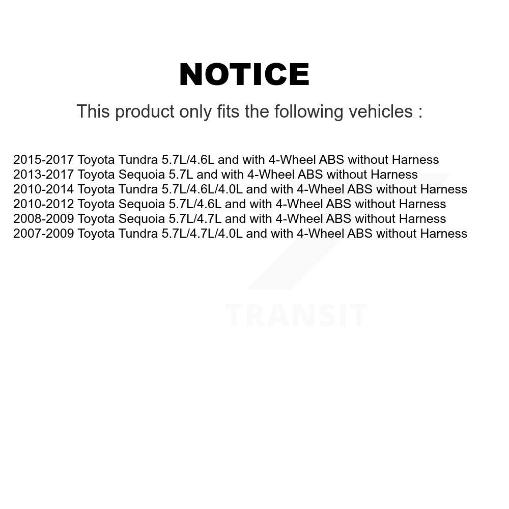 Left ABS Wheel Speed Sensor SEN-2ABS1445 For Toyota Tundra Sequoia without Harness