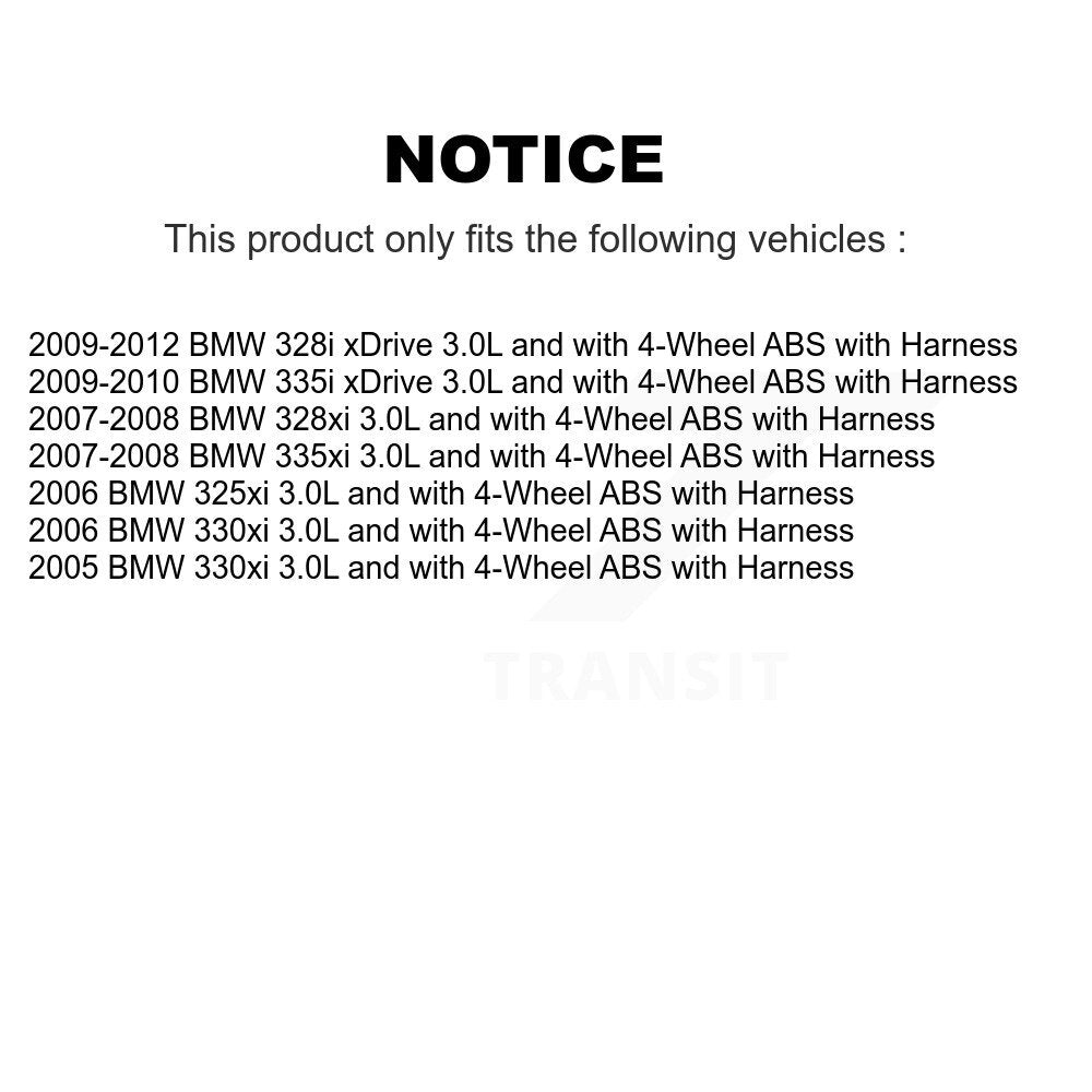 Rear ABS Wheel Speed Sensor SEN-2ABS1514 For BMW 328i xDrive 328xi 335i 335xi 325xi 330xi