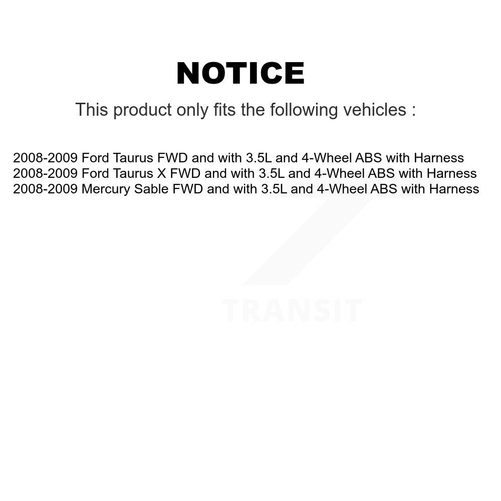 Rear Left ABS Wheel Speed Sensor SEN-2ABS1563 For 2008-2009 Ford Taurus X Mercury Sable with Harness