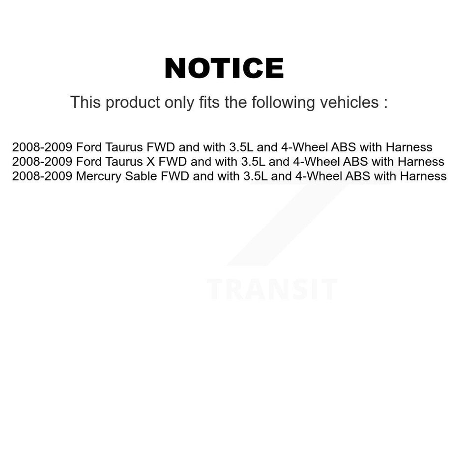 Rear Left ABS Wheel Speed Sensor SEN-2ABS1563 For 2008-2009 Ford Taurus X Mercury Sable with Harness