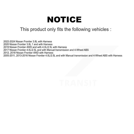 Rear Left ABS Wheel Speed Sensor SEN-2ABS1802 For Nissan Frontier