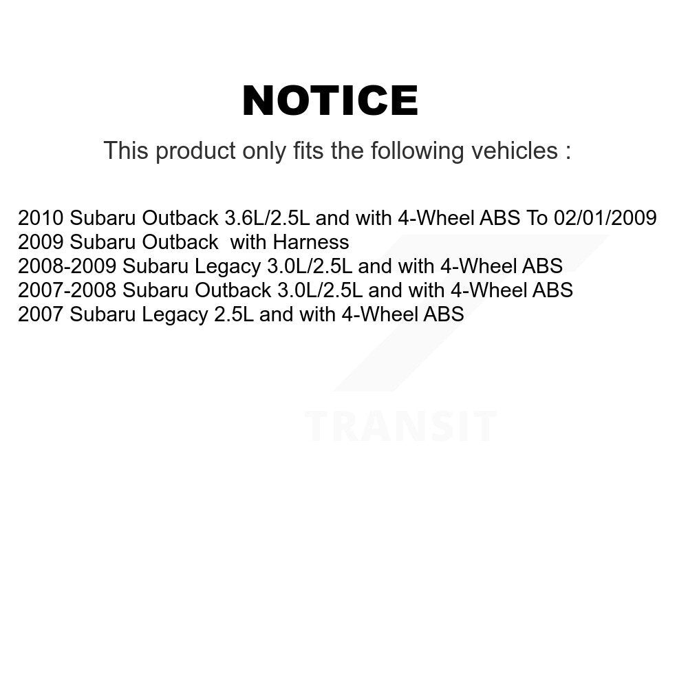 Front Right ABS Wheel Speed Sensor SEN-2ABS1836 For Subaru Outback Legacy