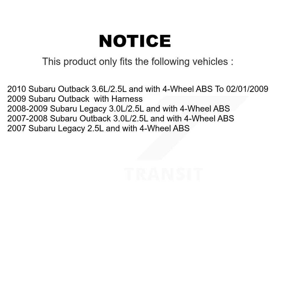 Rear Left ABS Wheel Speed Sensor SEN-2ABS1837 For Subaru Outback Legacy