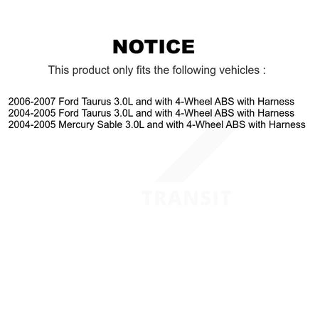 Front ABS Wheel Speed Sensor SEN-2ABS1913 For Ford Taurus Mercury Sable 3.0L with 4-Wheel