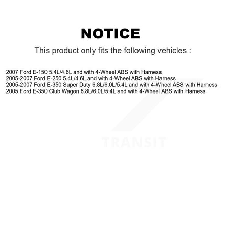 Front Left ABS Wheel Speed Sensor SEN-2ABS1914 For Ford E-350 Super Duty E-250 E-150 Club Wagon