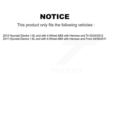 Front Left ABS Wheel Speed Sensor SEN-2ABS2424 For Hyundai Elantra 1.8L with 4-Wheel