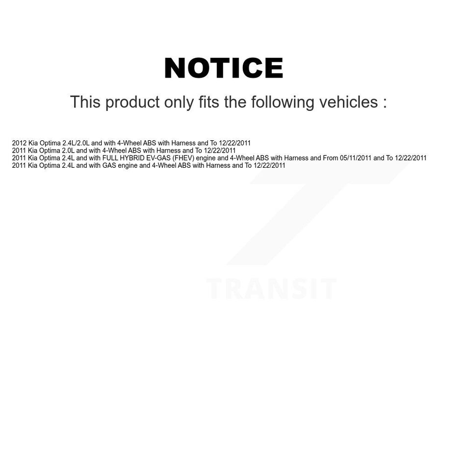 Front Right ABS Wheel Speed Sensor SEN-2ABS2425 For Kia Optima