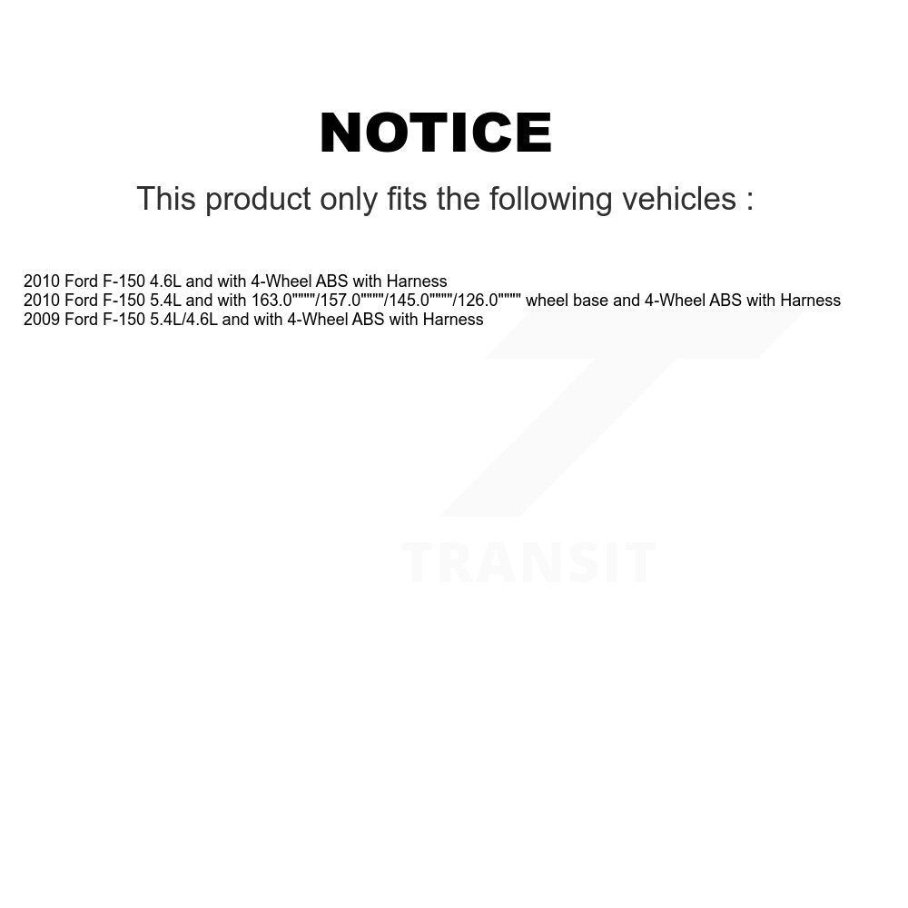 Rear Left ABS Wheel Speed Sensor SEN-2ABS2457 For Ford F-150 with Harness