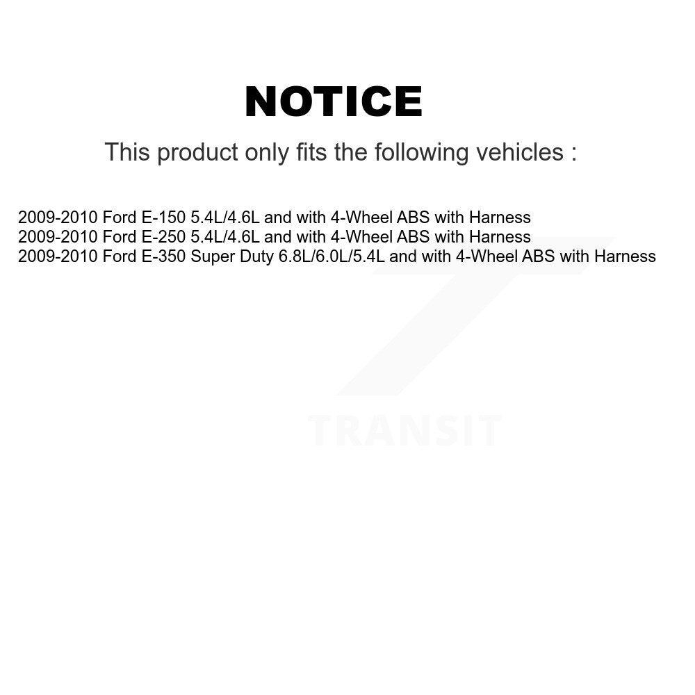 Rear Left ABS Wheel Speed Sensor SEN-2ABS2536 For Ford E-350 Super Duty E-250 E-150 with Harness