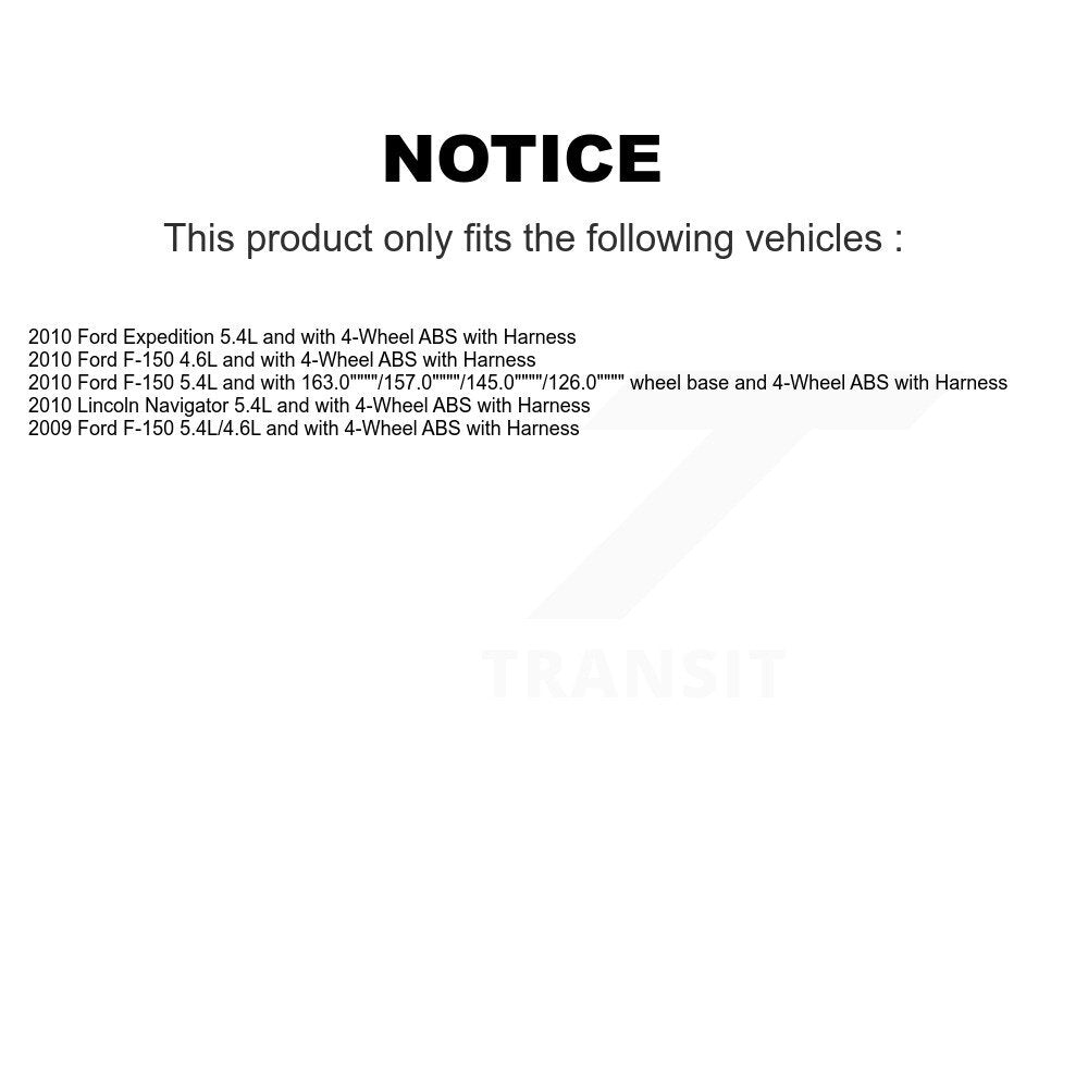 Front ABS Wheel Speed Sensor SEN-2ABS2572 For Ford F-150 Expedition Lincoln Navigator with Harness