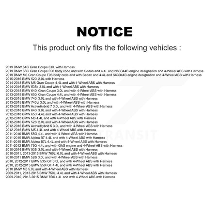 Front ABS Wheel Speed Sensor SEN-2ABS2614 For BMW M5 528i 650i 535i M6 Gran Coupe 750Li 750i 550i B7