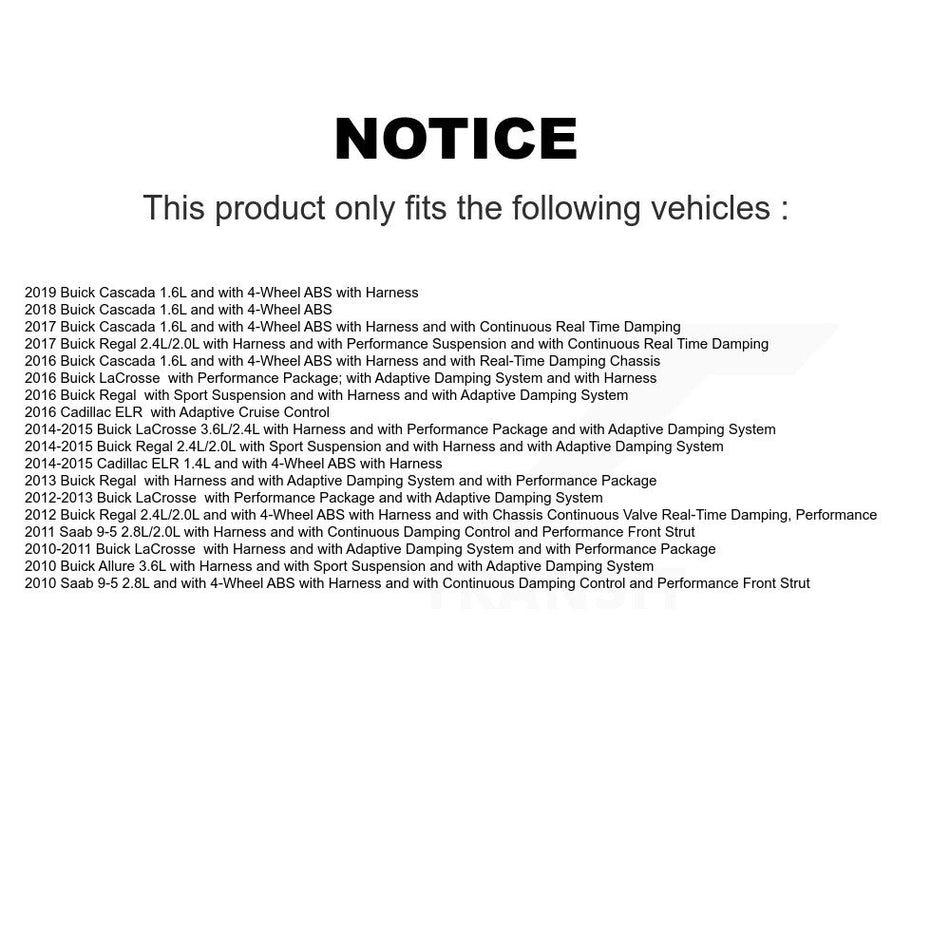 Front ABS Wheel Speed Sensor SEN-2ABS2674 For Buick LaCrosse Regal Cadillac ELR Saab 9-5 Cascada