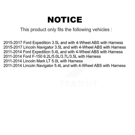 Front ABS Wheel Speed Sensor SEN-2ABS2695 For Ford F-150 Expedition Lincoln Navigator Mark LT
