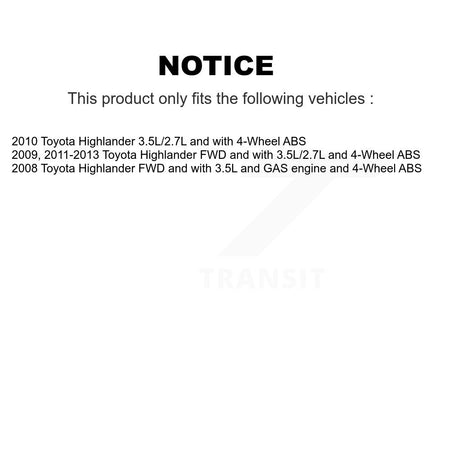 Rear Right ABS Wheel Speed Sensor Wiring Harness SEN-2ABS2718 For Toyota Highlander