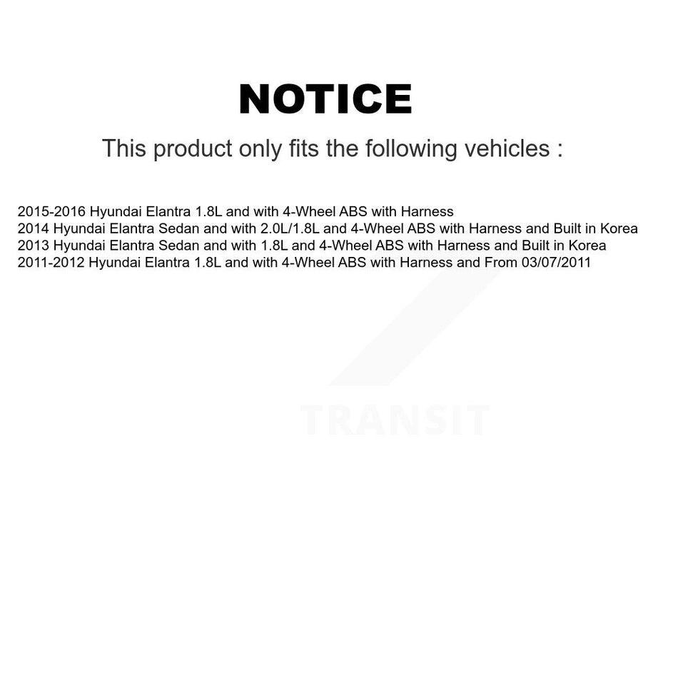 Rear Left ABS Wheel Speed Sensor SEN-2ABS2815 For Hyundai Elantra