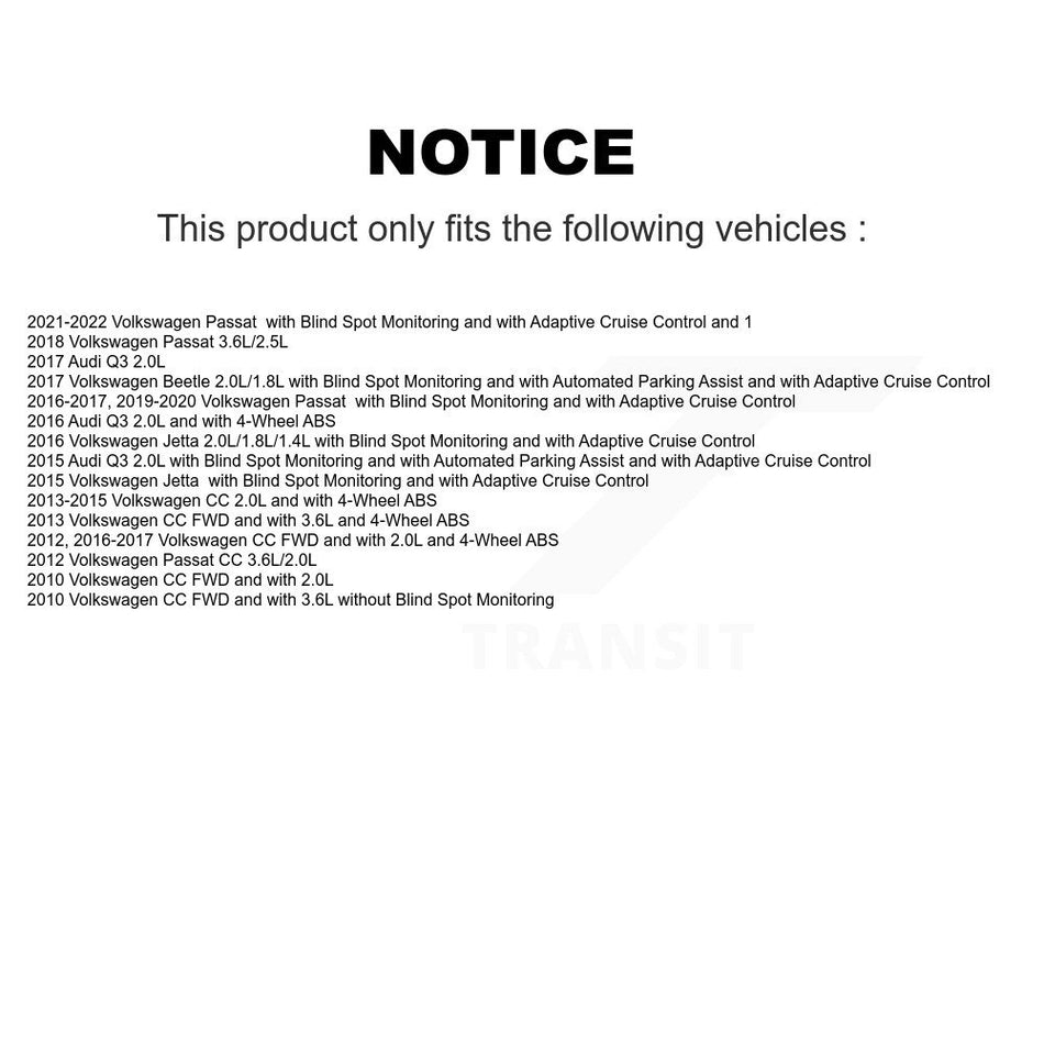 Left ABS Wheel Speed Sensor SEN-2ABS2829 For Volkswagen Jetta Passat Audi Q3 CC Beetle