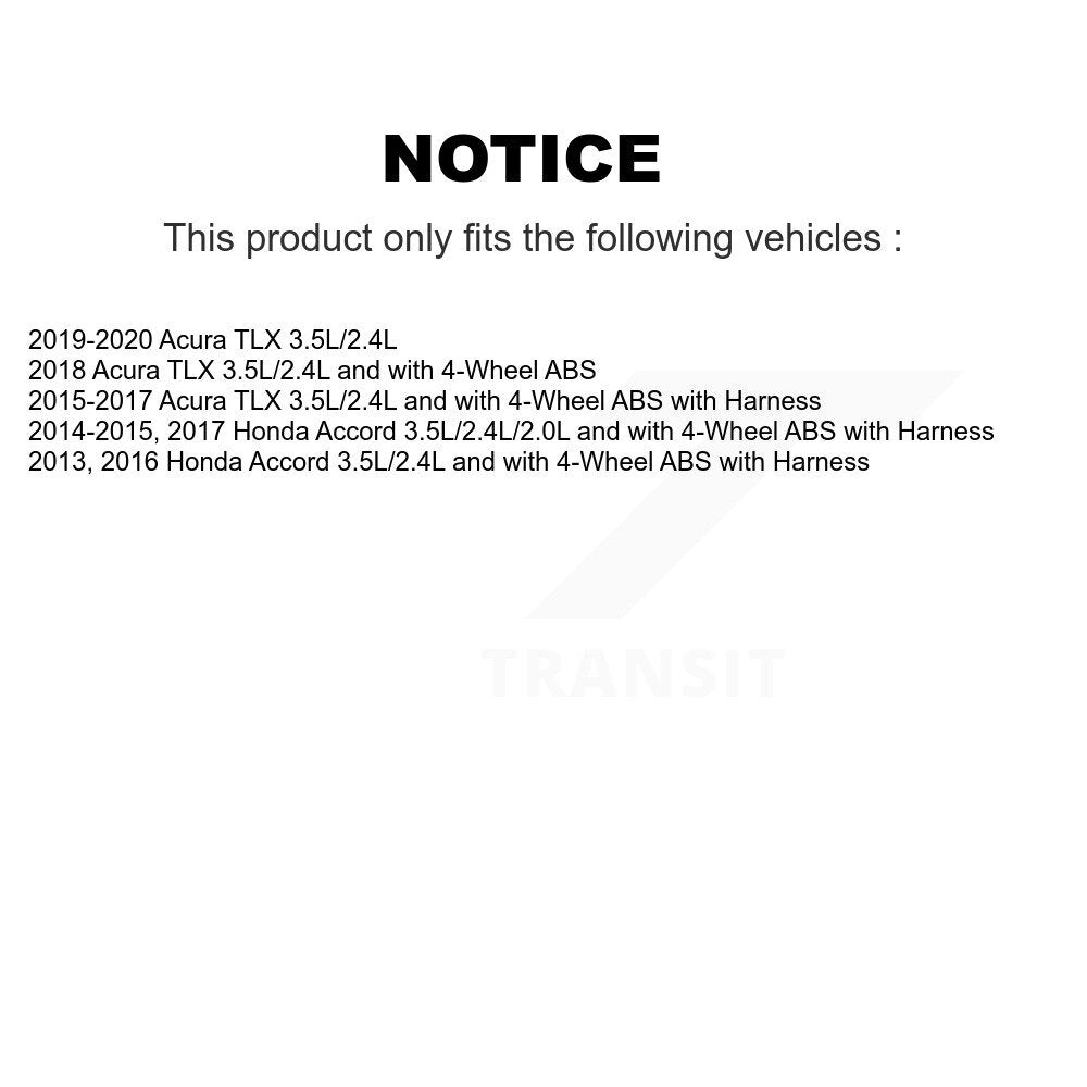 Front Right ABS Wheel Speed Sensor SEN-2ABS2836 For Honda Accord Acura TLX