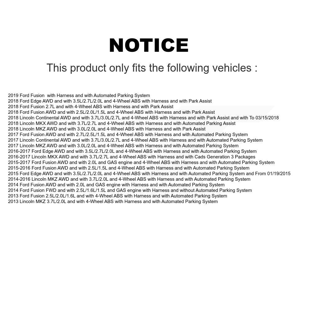 Rear ABS Wheel Speed Sensor SEN-2ABS2845 For Ford Fusion Edge Lincoln MKX MKZ Continental