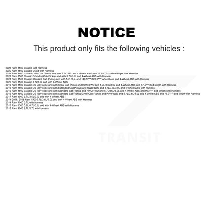 Rear ABS Wheel Speed Sensor SEN-2ABS2846 For Ram 1500 Classic 4000