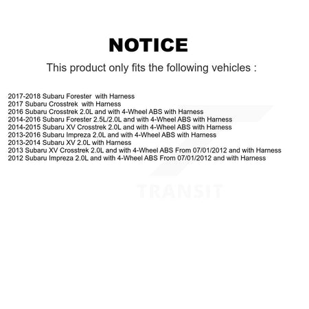 Front Right ABS Wheel Speed Sensor SEN-2ABS2854 For Subaru Forester Impreza XV Crosstrek