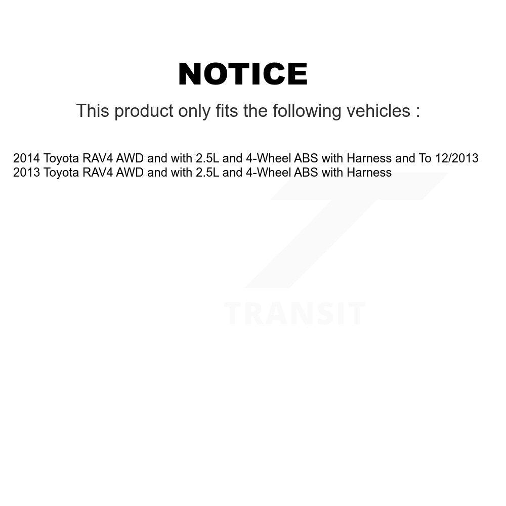 Rear Left ABS Wheel Speed Sensor SEN-2ABS2855 For Toyota RAV4 AWD with 2.5L 4-Wheel