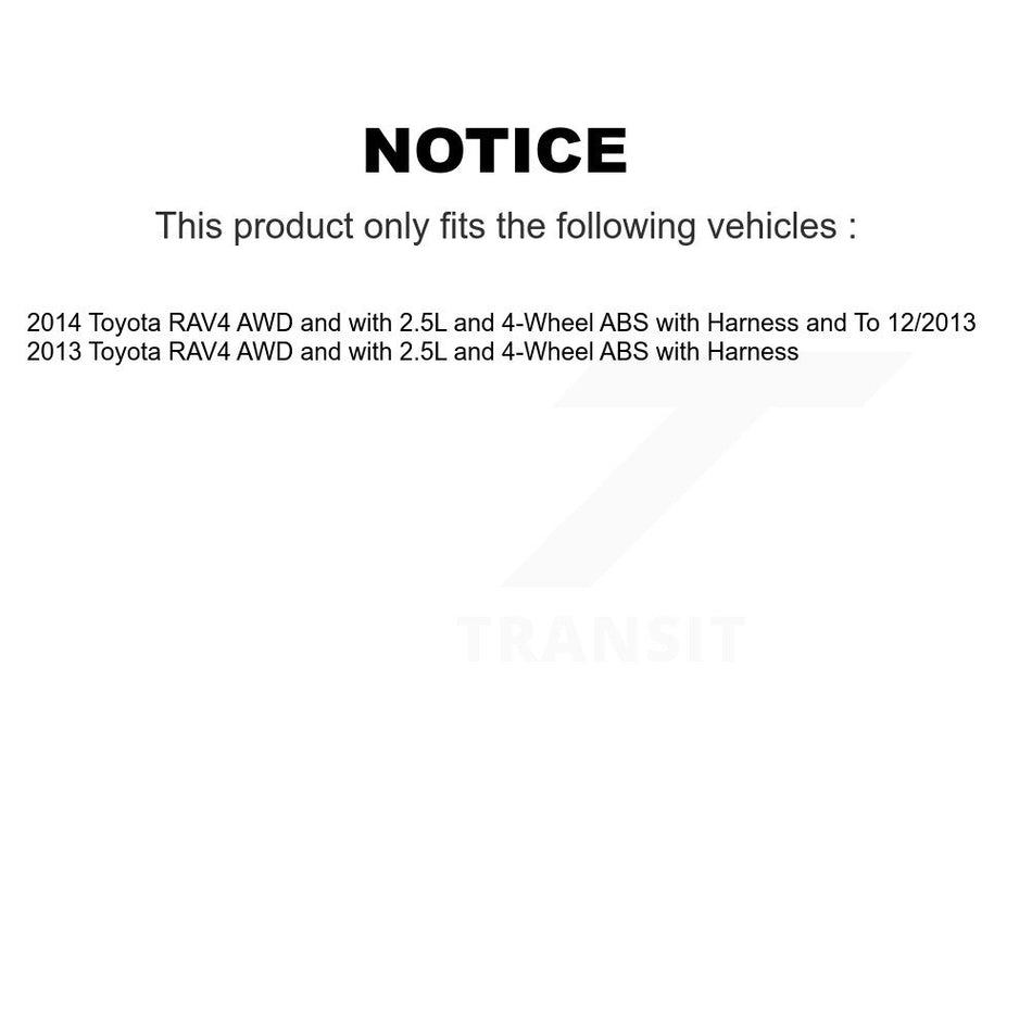 Rear Left ABS Wheel Speed Sensor SEN-2ABS2855 For Toyota RAV4 AWD with 2.5L 4-Wheel