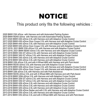 Front ABS Wheel Speed Sensor SEN-2ABS2856 For BMW 328i xDrive 320i 330i 335i 428i 328d 340i 230i GT
