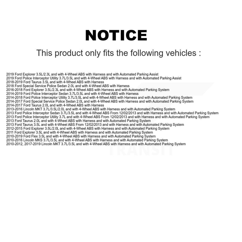 Rear ABS Wheel Speed Sensor SEN-2ABS2862 For Ford Explorer Flex Taurus Police Interceptor Utility