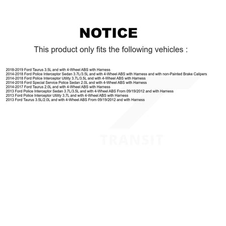 Front ABS Wheel Speed Sensor SEN-2ABS2870 For Ford Taurus Police Interceptor Utility Sedan Special