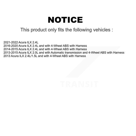 Rear Left ABS Wheel Speed Sensor SEN-2ABS2884 For Acura ILX