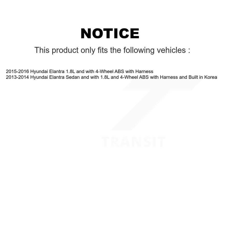 Front Right ABS Wheel Speed Sensor SEN-2ABS2896 For Hyundai Elantra