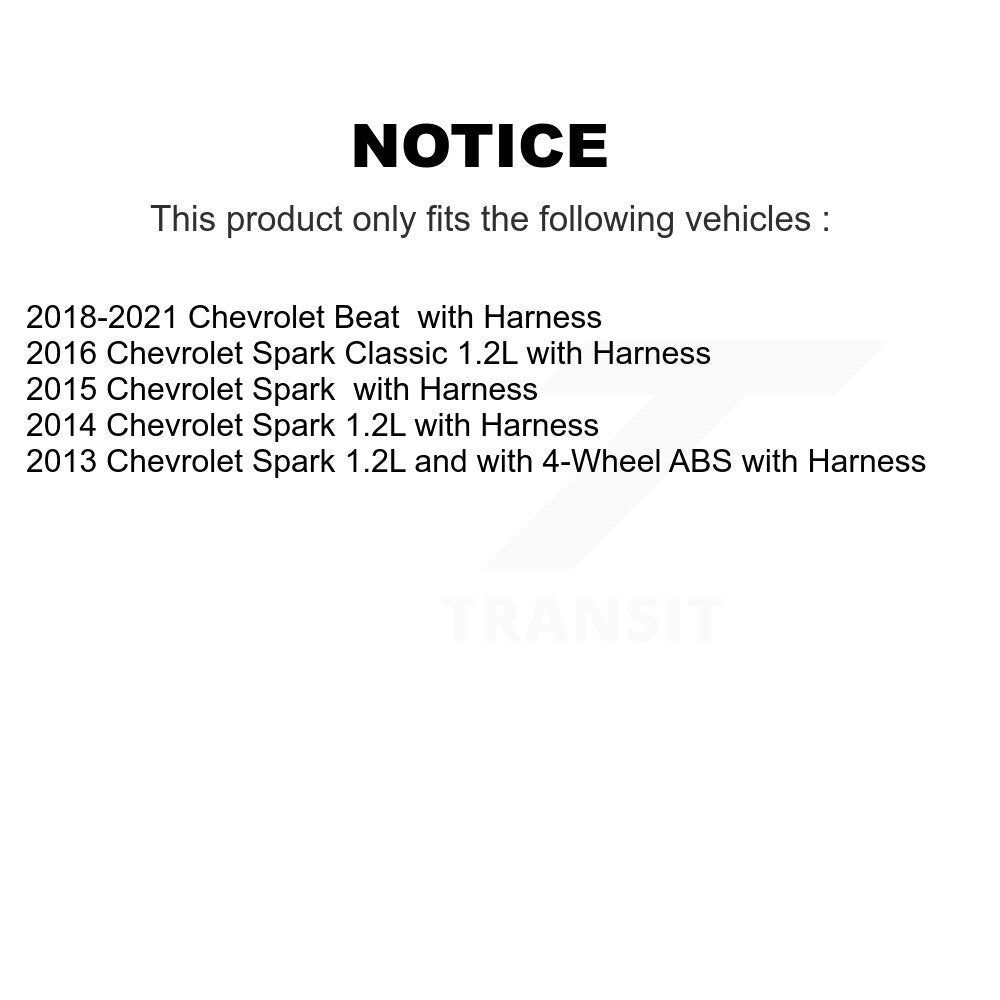 Rear Right ABS Wheel Speed Sensor SEN-2ABS2908 For Chevrolet Spark Beat Classic with Harness