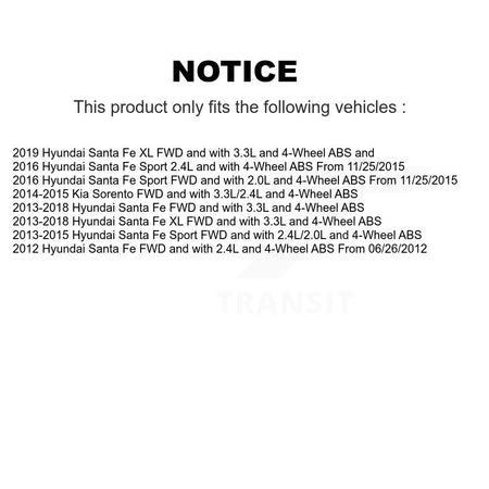 Rear Right ABS Wheel Speed Sensor Wiring Harness SEN-2ABS2973 For Hyundai Santa Fe Sport Kia Sorento