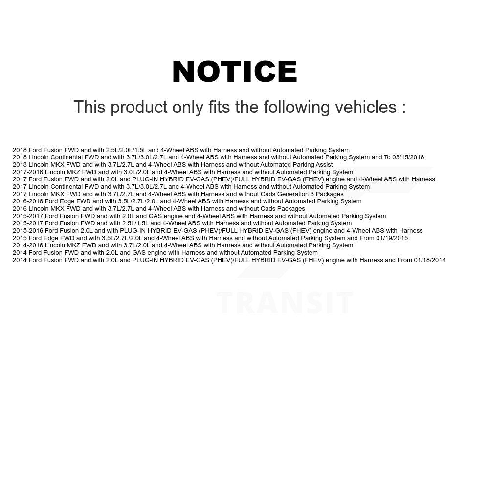 Rear ABS Wheel Speed Sensor SEN-2ABS2990 For Ford Edge Fusion Lincoln MKX MKZ Continental