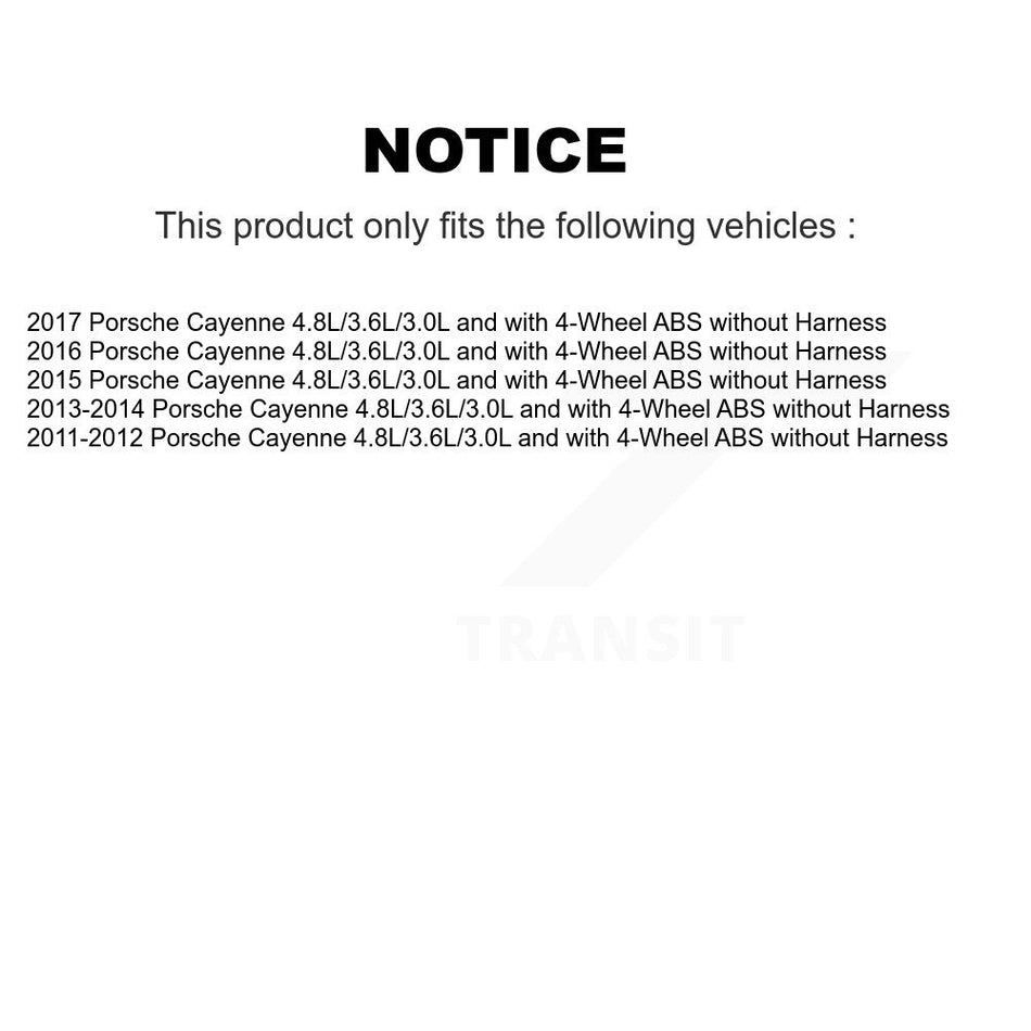 ABS Wheel Speed Sensor SEN-2ABS2996 For Porsche Cayenne without Harness