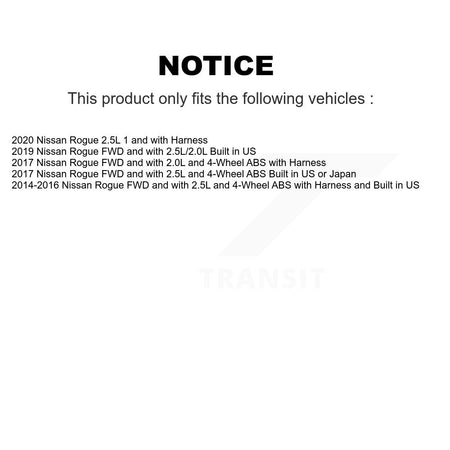 Rear ABS Wheel Speed Sensor SEN-2ABS3007 For Nissan Rogue