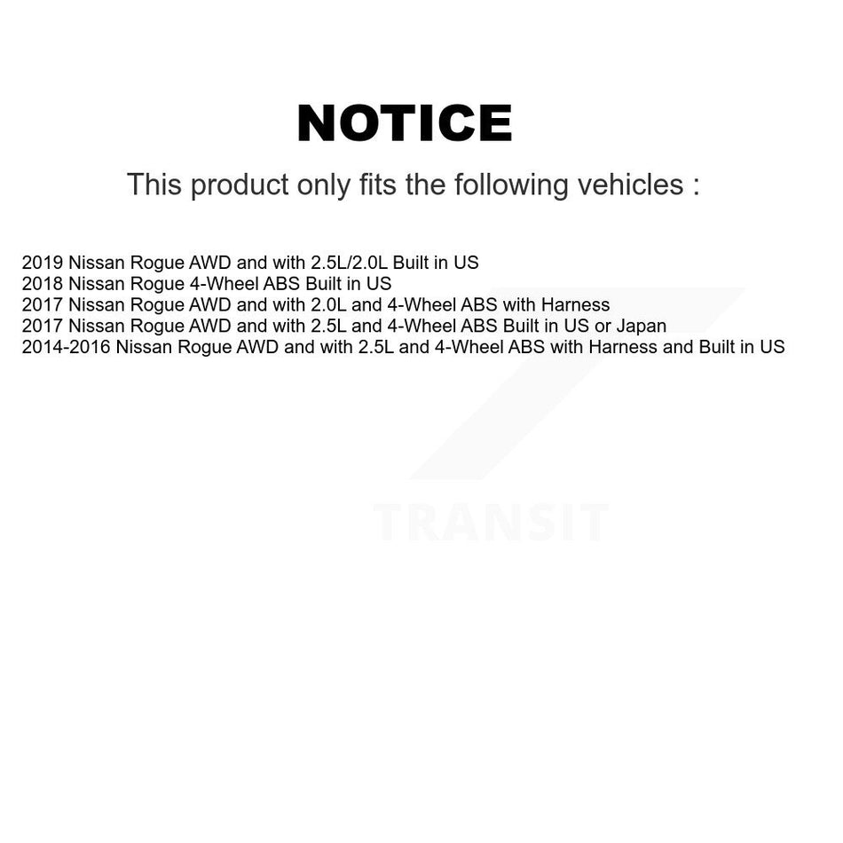 Rear ABS Wheel Speed Sensor SEN-2ABS3008 For Nissan Rogue