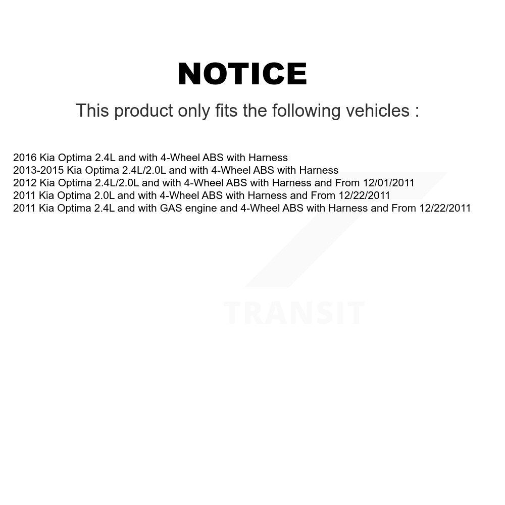 Front Right ABS Wheel Speed Sensor SEN-2ABS3013 For Kia Optima