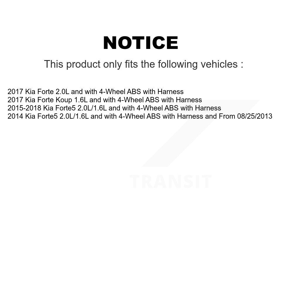 Rear Right ABS Wheel Speed Sensor SEN-2ABS3104 For Kia Forte5 Forte Koup